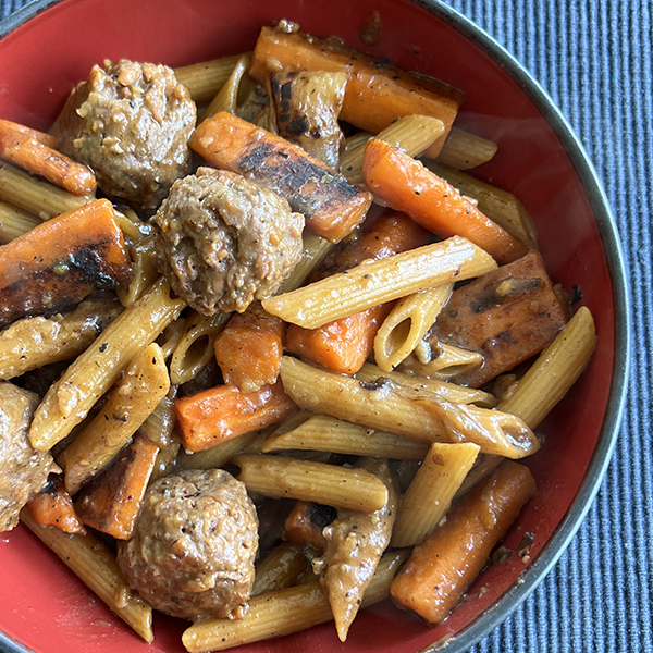 One Pan Vegan Meatball Pasta Recipe